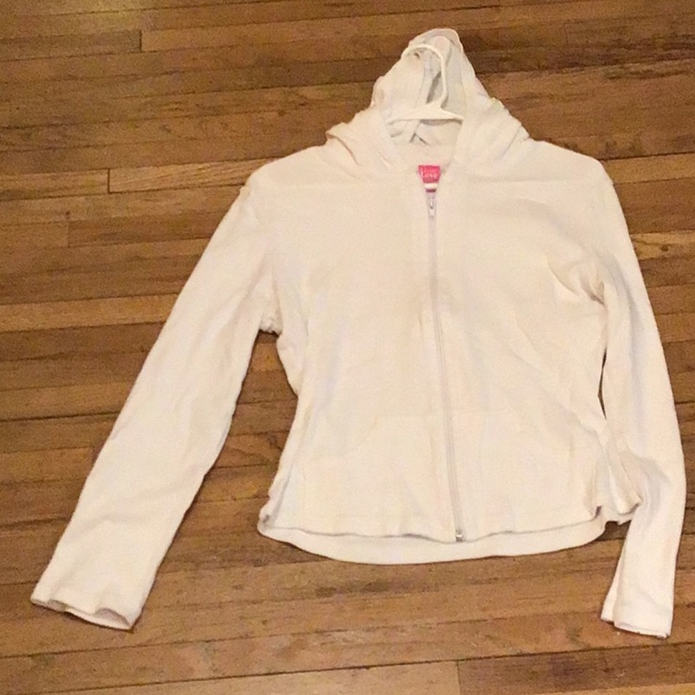 Bride hooded sweatshirt jacket.